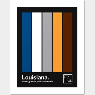 Louisiana State Flag  // Original Minimalist Artwork Poster Design Posters and Art